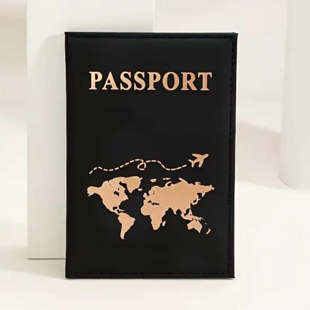 Black and Gold Passport Holder